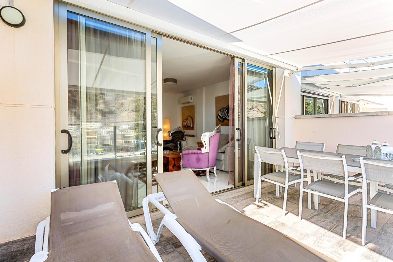Ribera Del Puerto - Luxe Apartement With Great Terrace And Sea View Puerto De Mogan Exterior foto